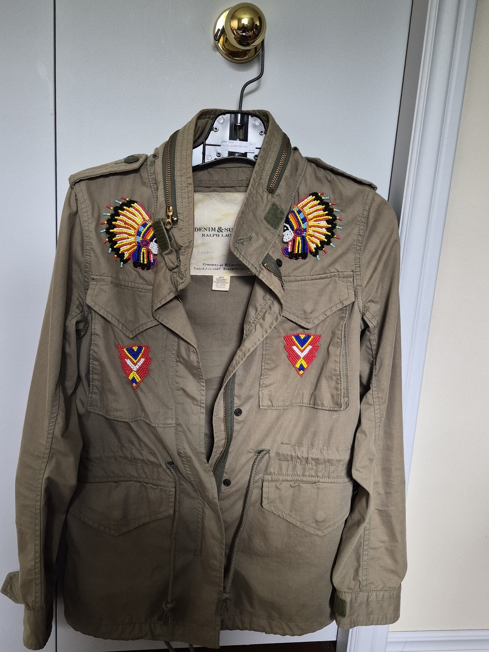 RALPH LAUREN beaded Military Jacket